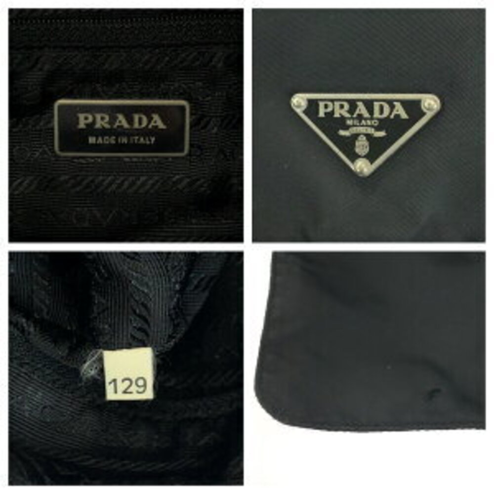 Prada plate Tessuto triangular Bag logo nylon Shoulder black - Picture 4 of 10